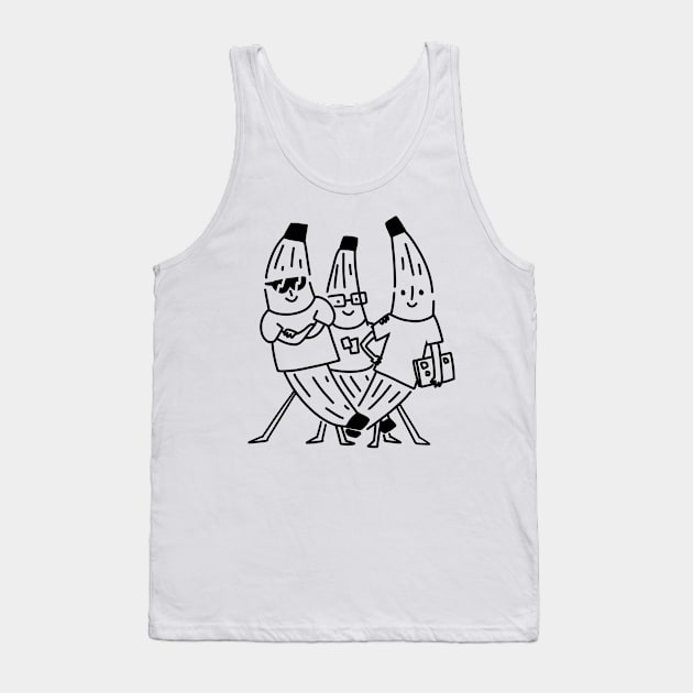 We've Gone Bananas! (black) Tank Top by ginaromoart